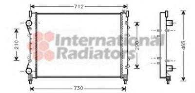 VAN WEZEL 43002233 -  Радиатор, охлаждение двигателя